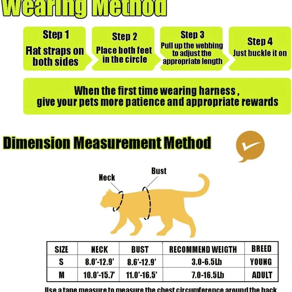 Cat Harness & Leash Set, Cats Escape Proof 2 left gift w/ purchase for fur baby